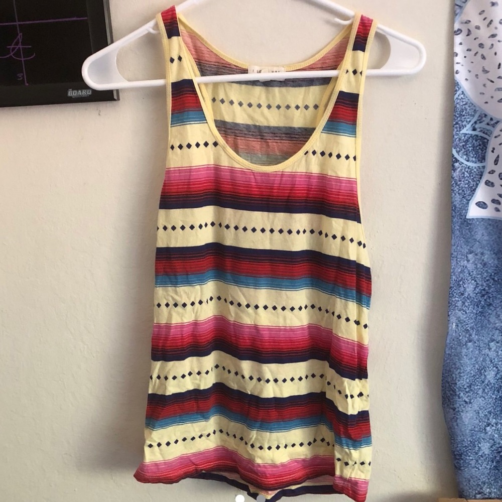 Yellow striped tank top